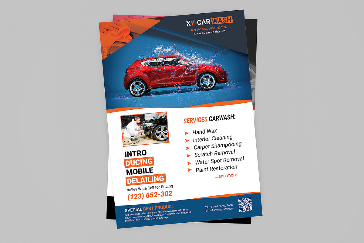Car Wash Flyer Templates, a Flyer Template by ideaz_sabbir (Photo 5 of 10)