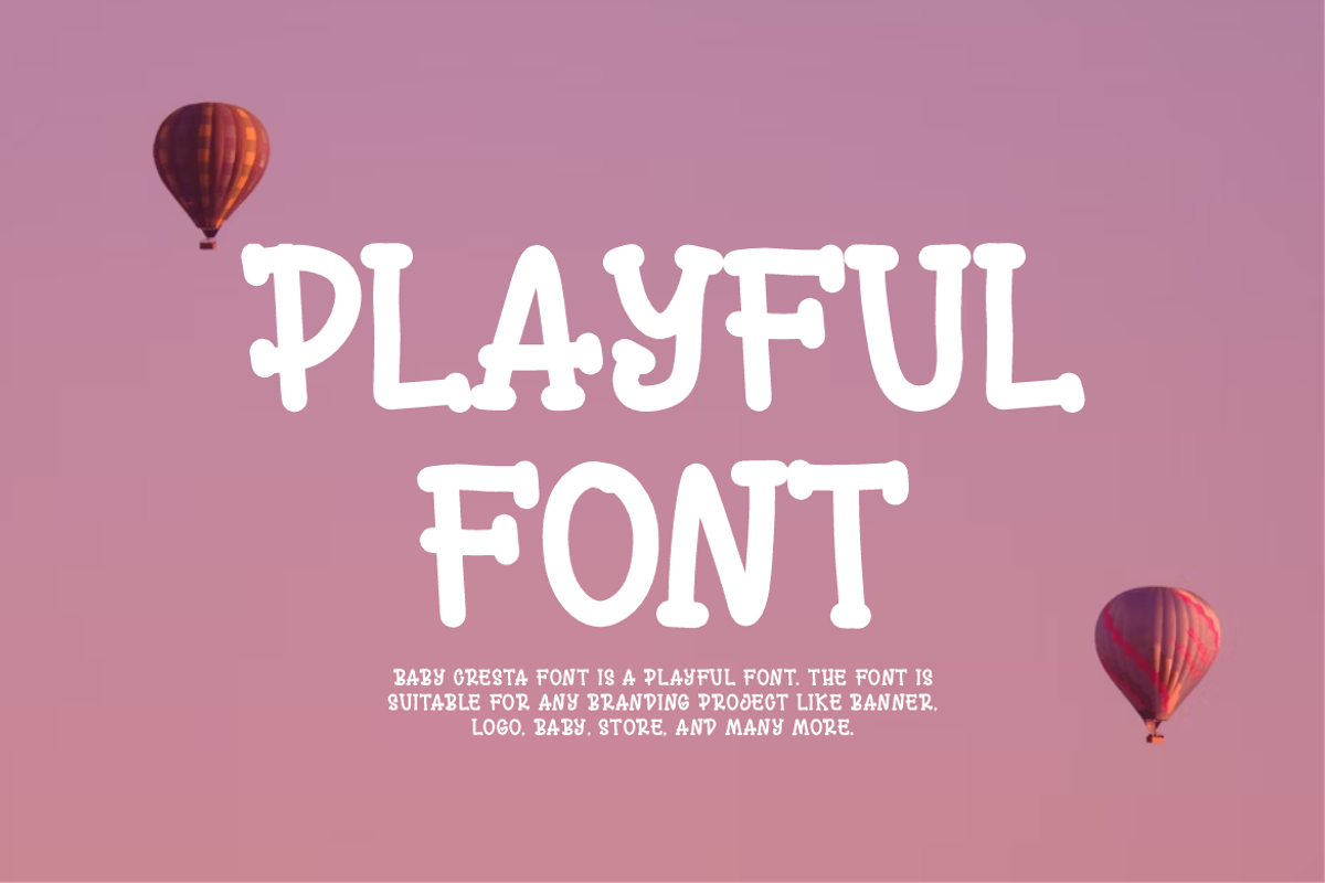 Baby Cresta - Kids Font, a Serif Font by Iqsiart Studio (Photo 5 of 7)