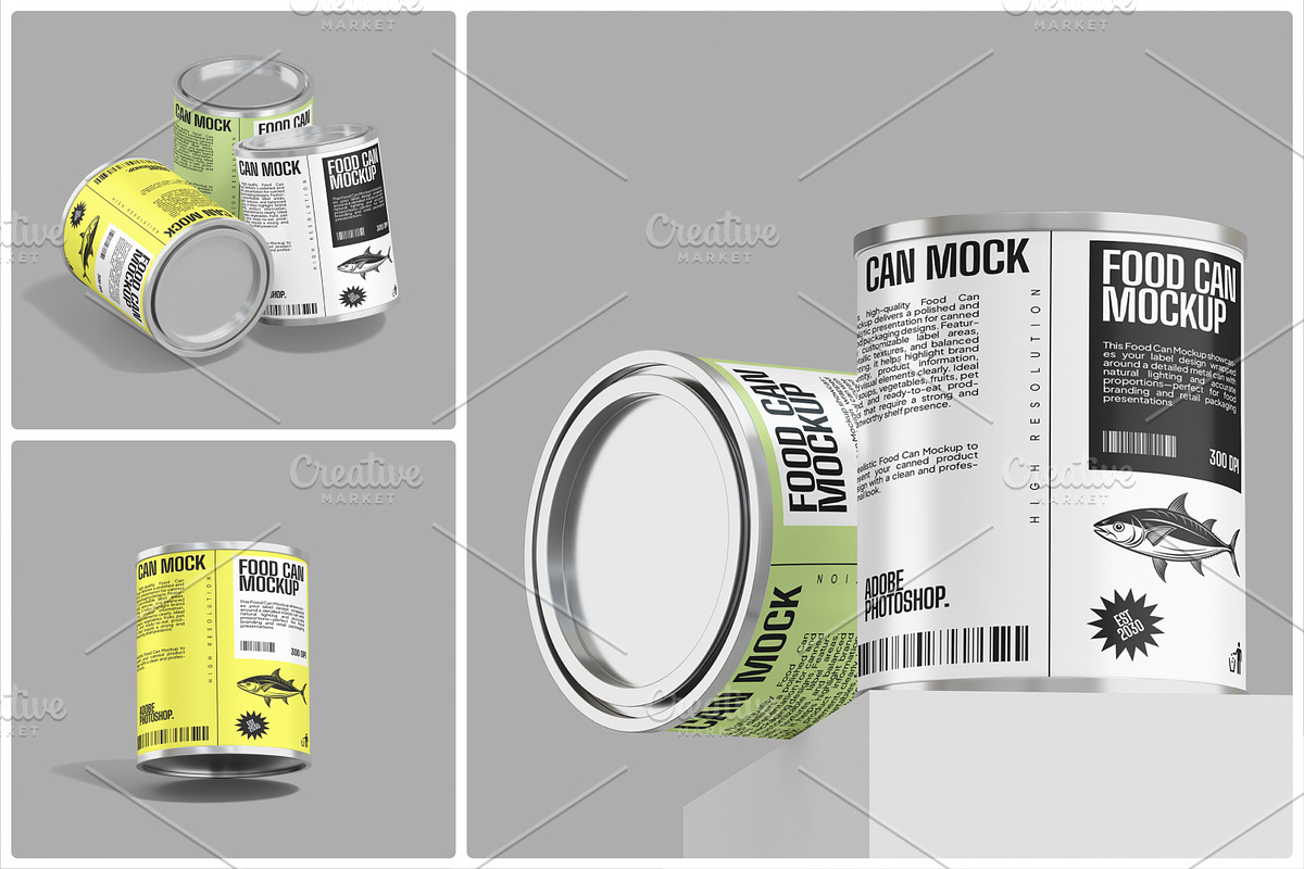 Metallic Can Mockup, a Packaging Mockup by Unerispace (Photo 1 of 5)
