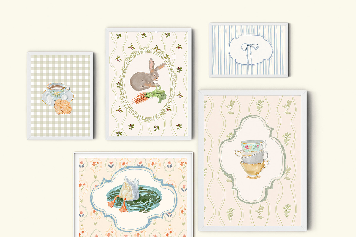 Cottage Core Nursery Wall Art Prints, a Background Graphic by Artemsky (Photo 8 of 12)