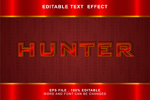 Hunter Text Effect Editable