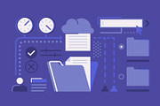 Cloud Storage Illustration, a Graphic by Wilsonkjc (Thumbnail 2 of 5)