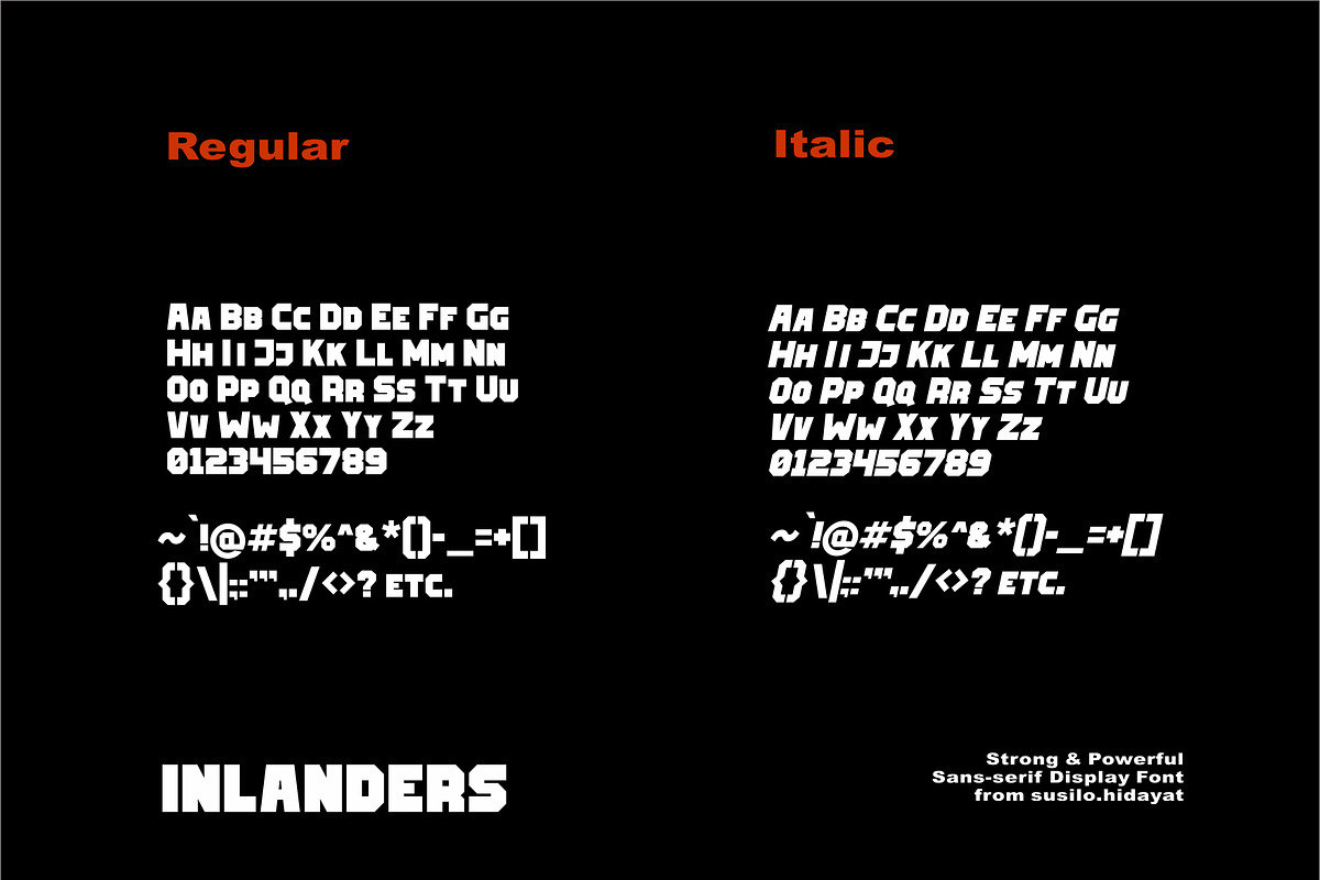 INLANDERS - HEAVY BLOCK FONT, a Sans Serif Font by Luxima (Photo 10 of 12)