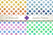 Seamless Watercolor Dotted Patterns, a Pattern Graphic by Patternalized (Thumbnail 3 of 4)