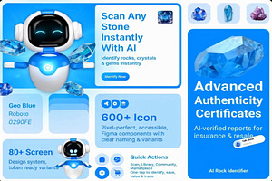 AI Rock Scanner: Identify Rocks, an UI Kit Template by Creative Perspective