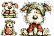 Whimsical Easter Dogs Clipart, an Illustration by Libby Wishes (Thumbnail 2 of 9)