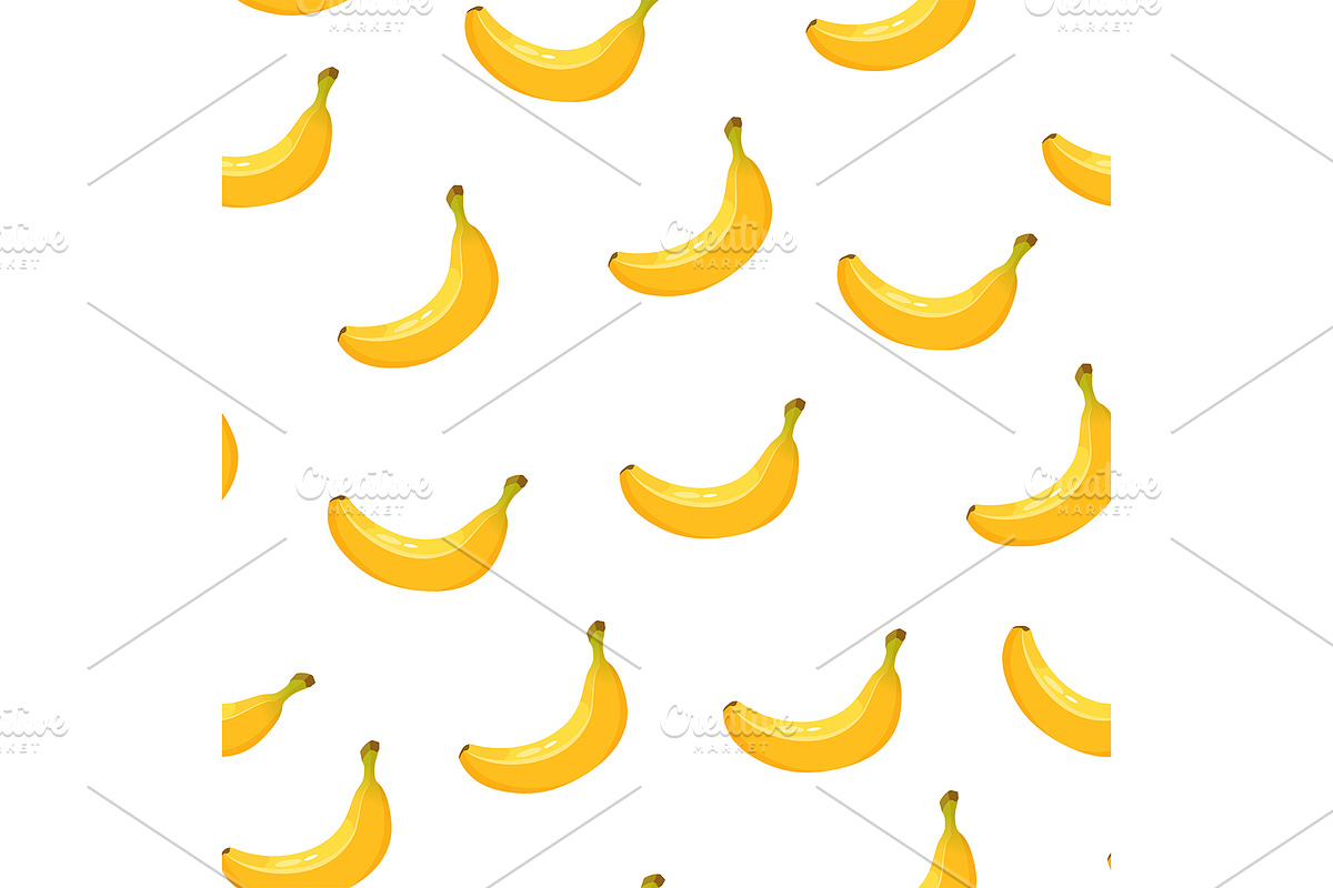 Banana seamless pattern, a Pattern Graphic by Elen_Art
