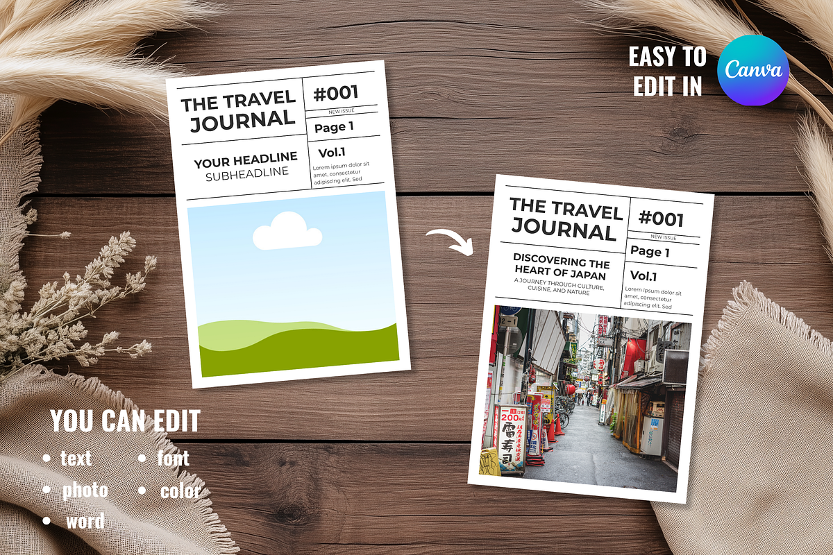 Editable Magazine Template preview 4