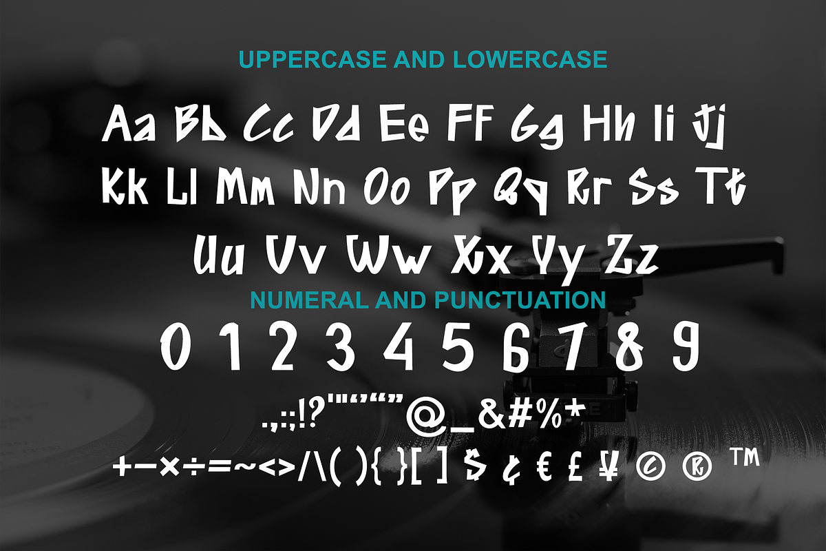 Black Mother - Music font, a Sans Serif Font by portype (Photo 2 of 6)
