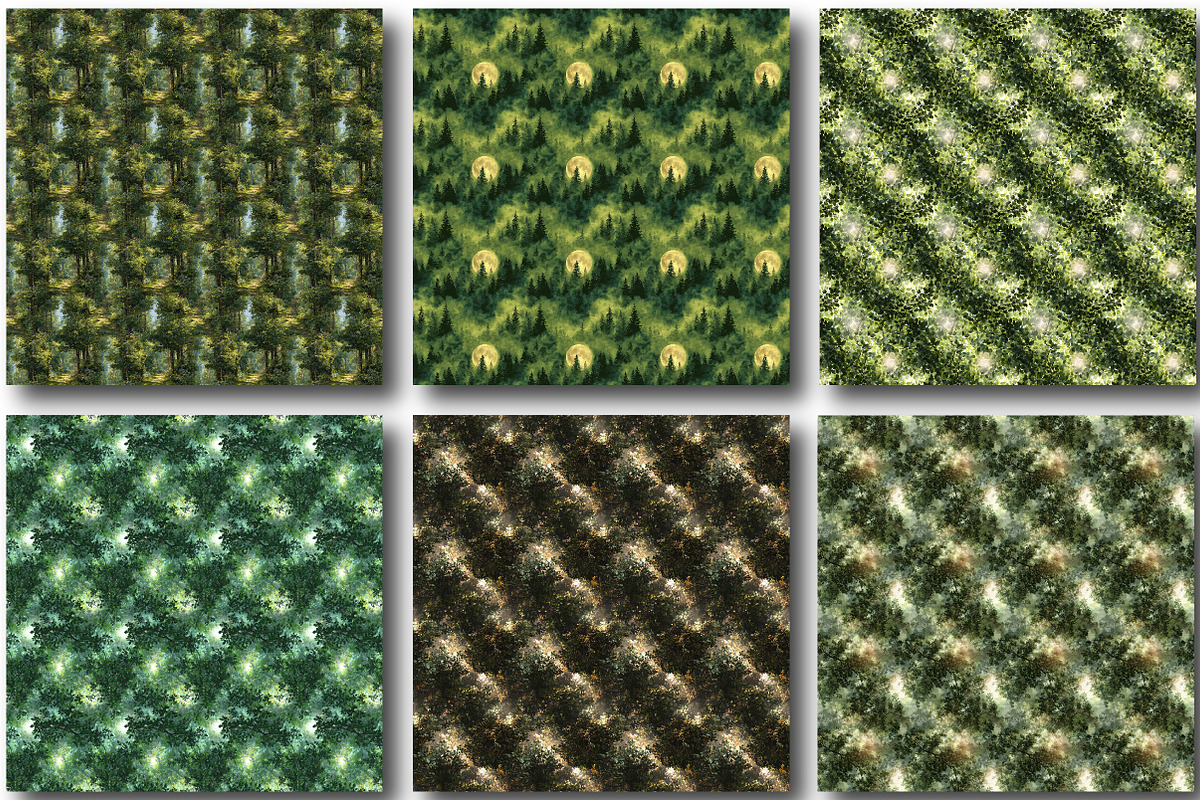 Watercolor Emerald Forest Digital, a Work Illustration by CraftArtStudio (Photo 4 of 4)