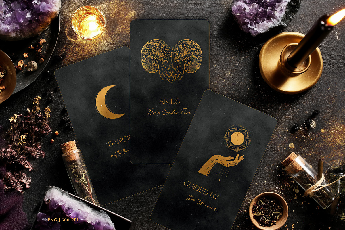Gold Celestial Graphics Astrology, an Object Graphic by Under My Cozy Roof (Photo 10 of 16)