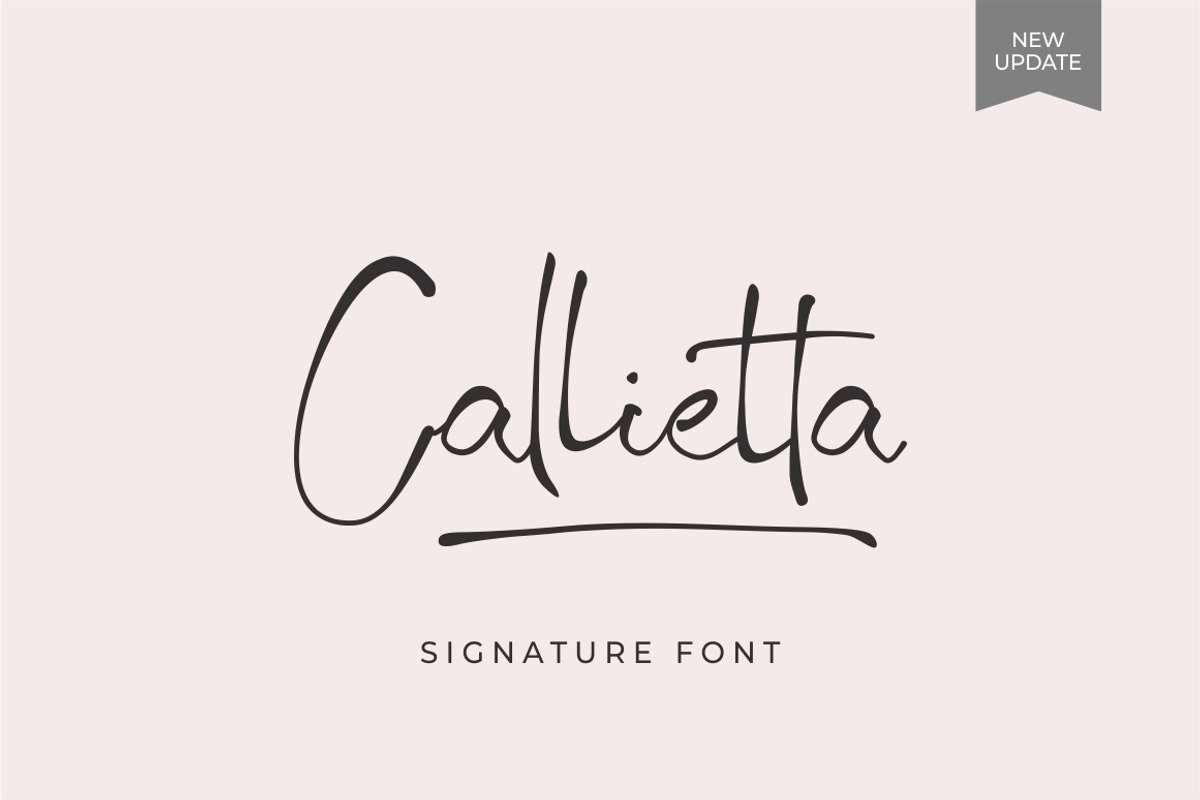 Callietta Handwritten Script Font, a Script Font by suhadidesign (Photo 1 of 8)