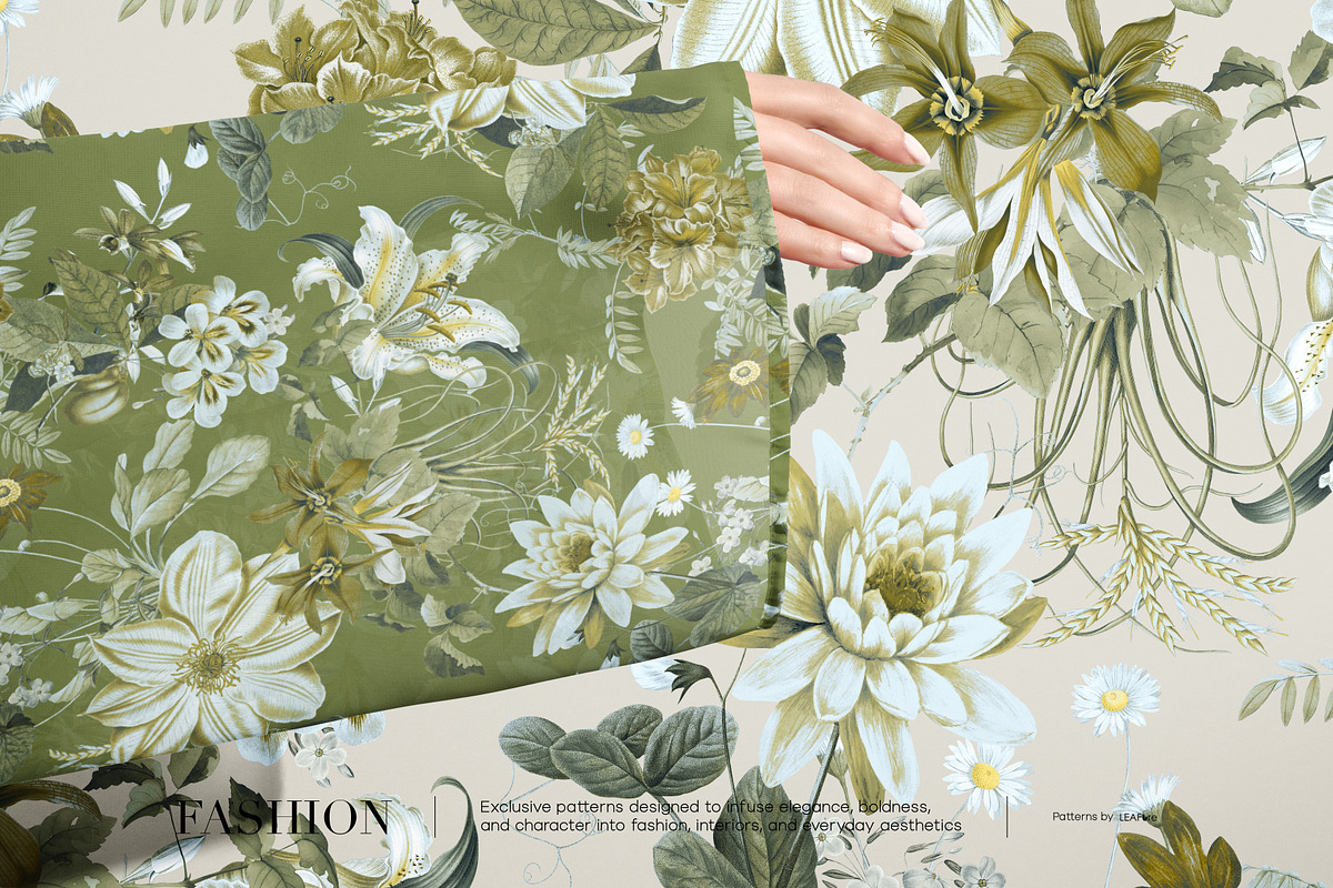 Moss Bloom Floral Patterns, a Pattern Graphic by LEAFure (Photo 9 of 10)
