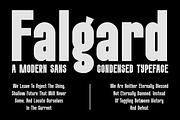 Falgard - A Modern Condensed Font, a Sans Serif Font by Marvadesign (Thumbnail 7 of 7)