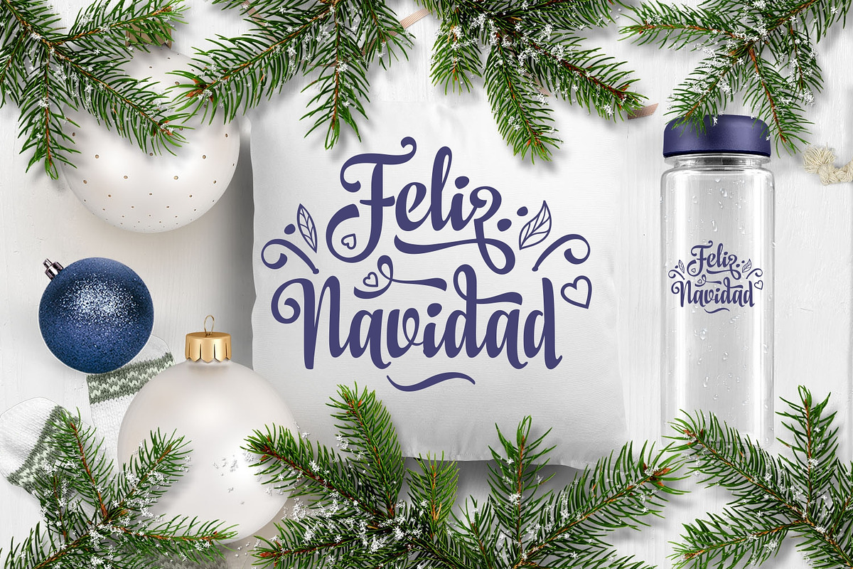 Feliz Navidad svg Spanish Christmas, an Object Graphic by Zoya Miller (Photo 3 of 11)