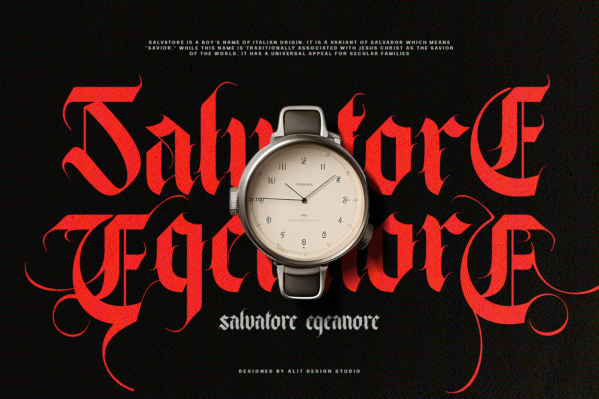 Makhor Metal Blackletter Font, a Blackletter Font by alit design (Photo 4 of 20)