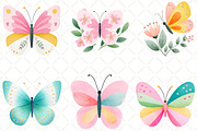 Watercolor Butterfly Clipart, an Illustration by Black Bird Studio (Thumbnail 4 of 6)