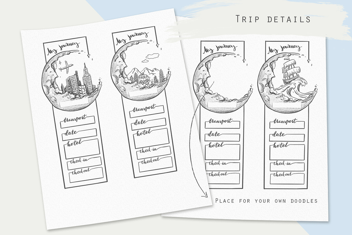 Travel planning kit, an Illustration by Kate Snitser (Photo 2 of 8)
