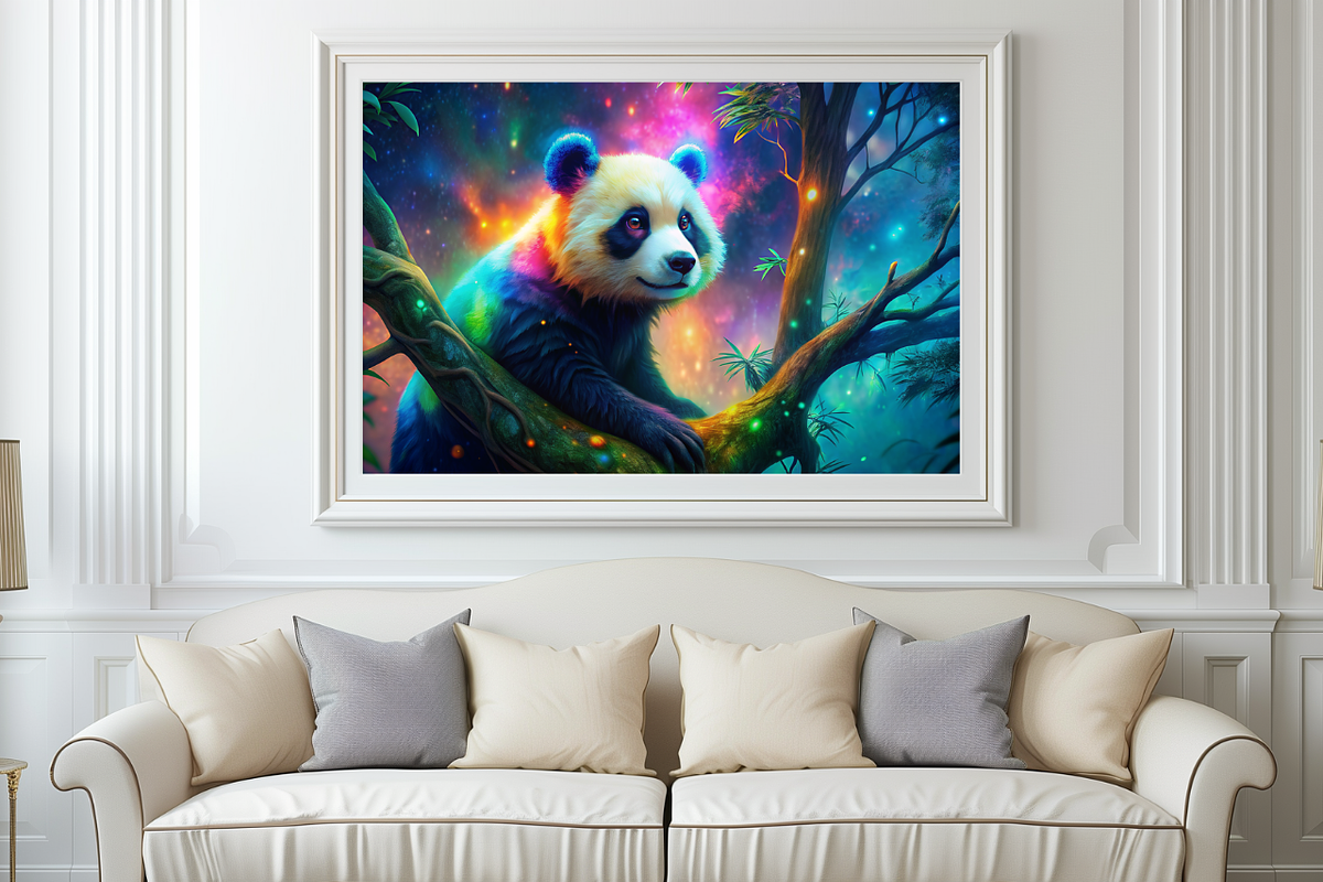 Vibrant Panda Print, an Animal Illustration by ZobaDepot (Photo 2 of 4)
