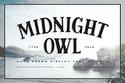 Midnight Owl Display Font, a Serif Font by Vintage Type Company (Thumbnail 1 of 7)