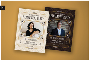 Vintage Retirement Party Invitation