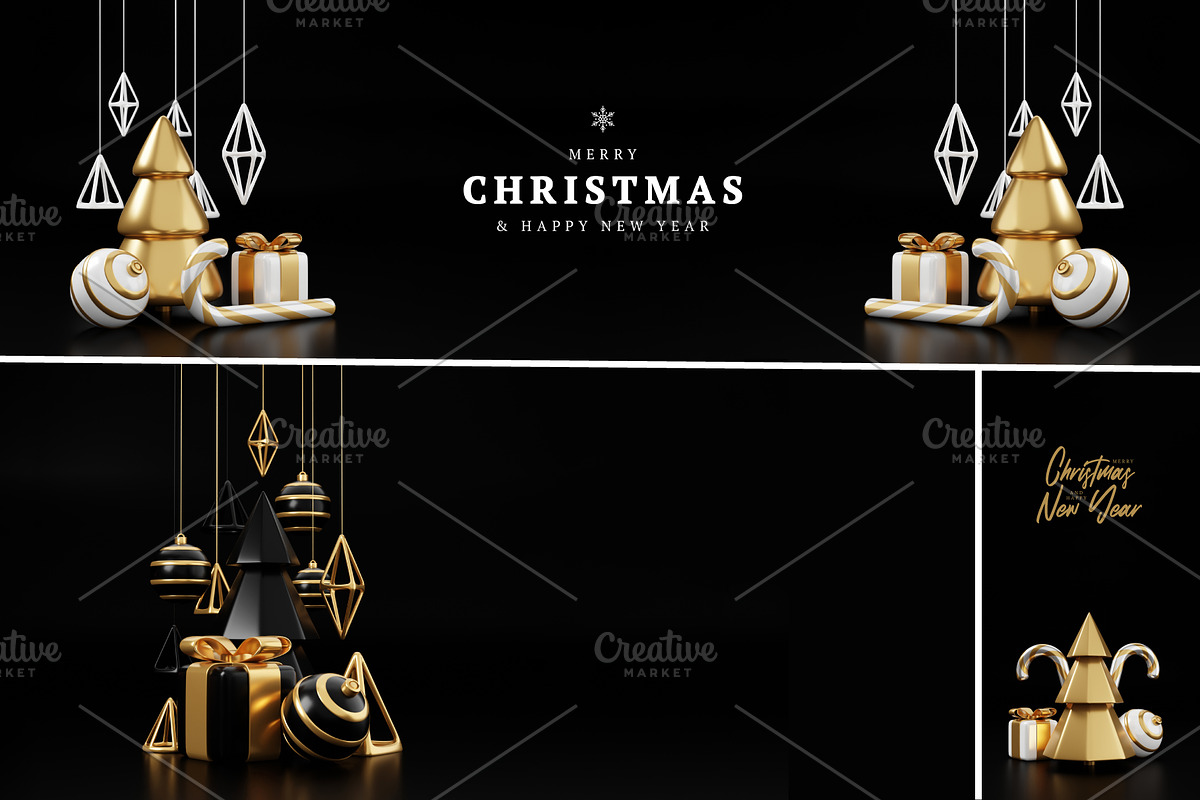 3d render Christmas illustrations, a Background Graphic by Lunarts Studio (Photo 2 of 8)