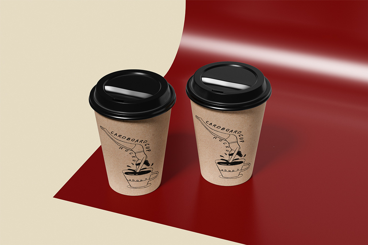 Cardboard Cup Mockup, a Cups & Container Mockup by HanaSaka_Studio (Photo 3 of 5)