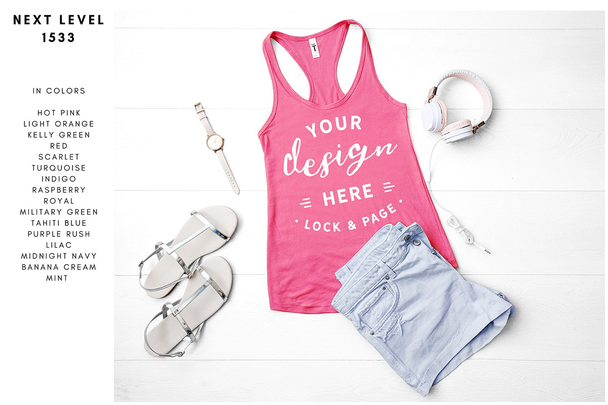 Next Level 1533 Tank Mockup Bundle, a Shirt Mockup by lock and page (Photo 7 of 35)