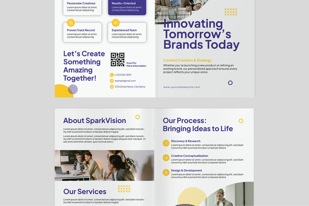 Agency Creative Bifold Brochure, a Brochure Template by Annora Studio (Photo 6 of 6)