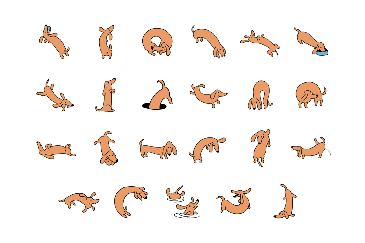 Dachshund Dash Pattern And Icons, a Pattern Graphic by Iconka (Photo 9 of 9)