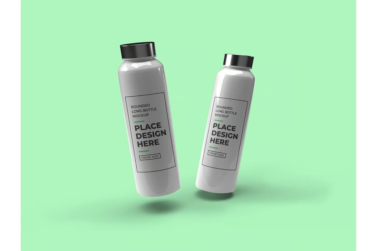 Long Bottle Tumbler Mockup Template, a Household Mockup by DesignRushMarket (Photo 2 of 11)