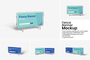 Fence Banner, an Advertising Mockup by Indah