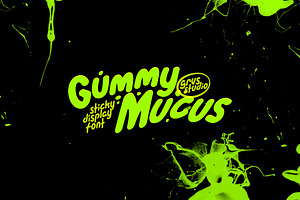 Gummy Mucus Sticky Handwritten Font