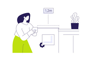 Taking room measurements abstract, an Object Illustration by Visual Generation