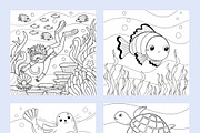 50 Printable Ocean Coloring Pages, an Animal Illustration by LikaYu (Thumbnail 5 of 9)