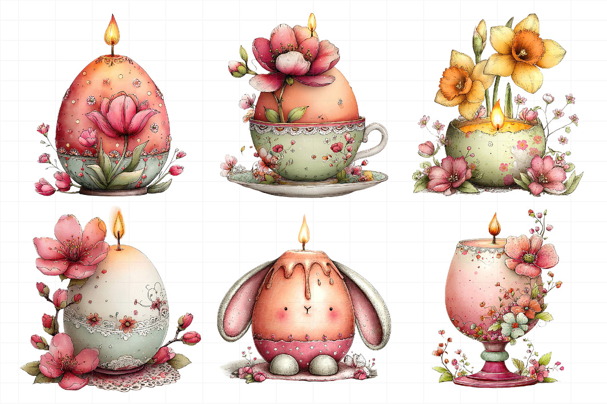 Easter Egg Candle Clipart, an Illustration by Daily.Designs (Photo 7 of 8)