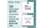 750+ Social Media Daily Post Bundle, an Arts & Entertainment Photo by Chipshpow Graphics (Thumbnail 3 of 5)