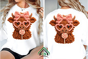 Yarn Highland Cow Coquette Valentine, an Illustration by Craft Nest (Thumbnail 6 of 7)