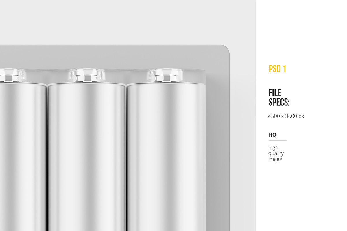 Battery AA. 3in1 Mockup, a Packaging Mockup by easymock (Photo 5 of 16)