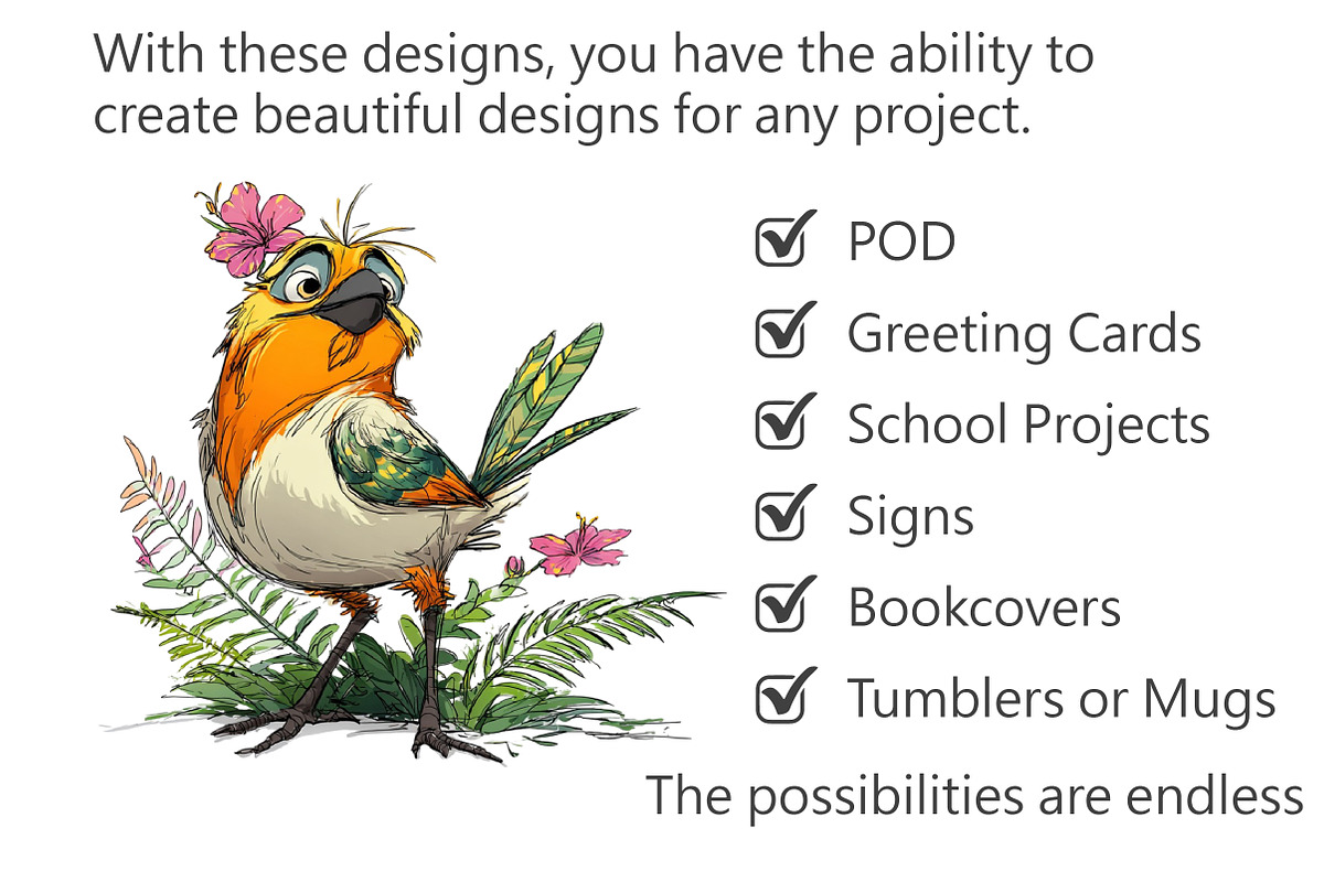 Floral Cute Birds Clipart, an Illustration by Pixels.Craft (Photo 3 of 5)