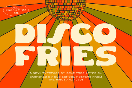 Disco Fries: A Retro Poster Font, a Sans Serif Font by DeliFreshTypeCo.