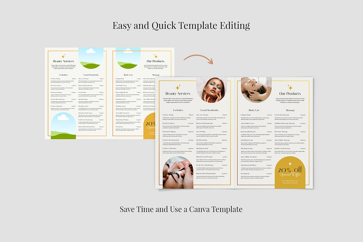Esthetician Brochure Price List, a Brochure Template by artbart (Photo 8 of 8)