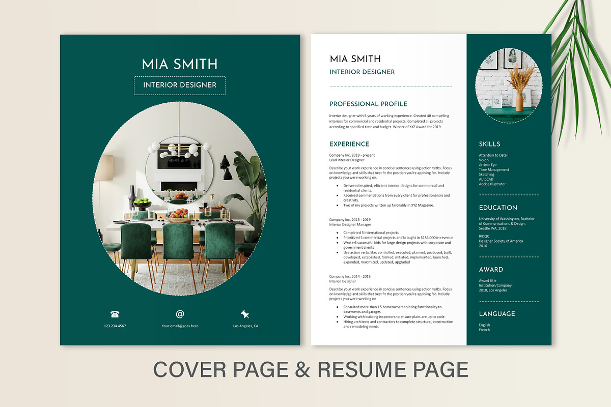 Interior Designer Resume Portfolio, a Resume Template by Stanin Studio (Photo 2 of 10)
