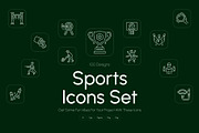 Sports Icon Art Set, an Outline Icon by Prosymbols (Thumbnail 1 of 8)