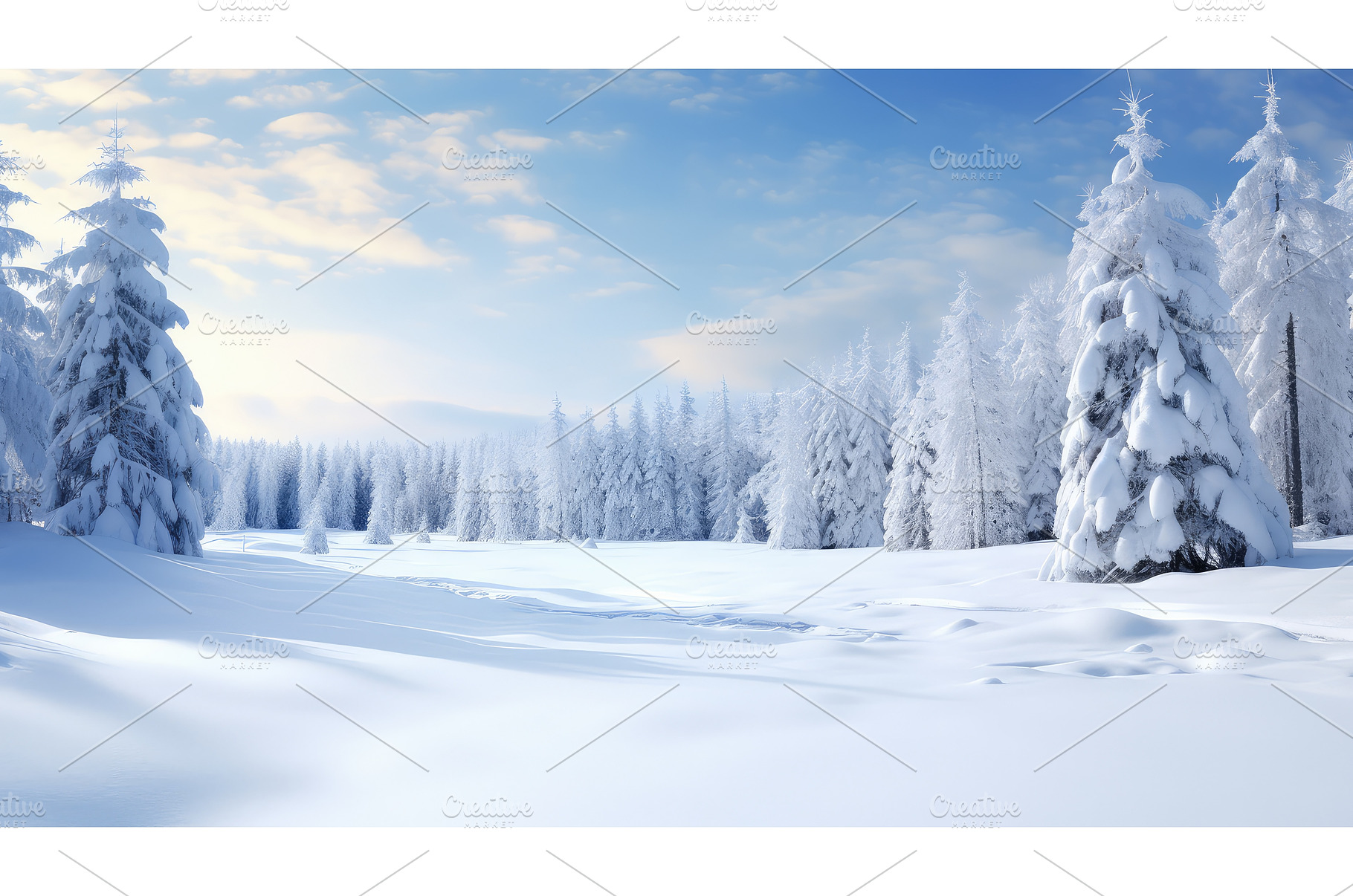 nature beautiful white sky snowy ai, a Nature Photo by pikepicture