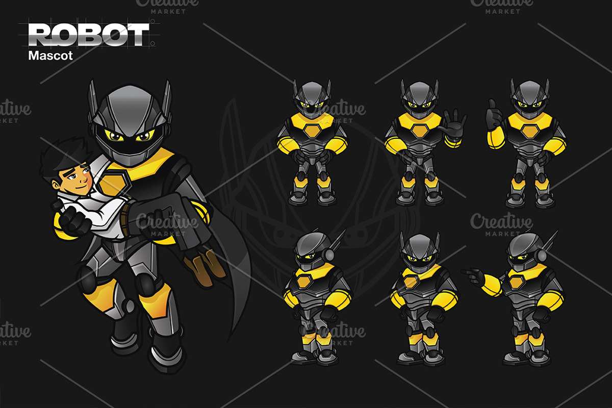 Robot Mascot, an Illustration by Diditpranata (Photo 2 of 4)