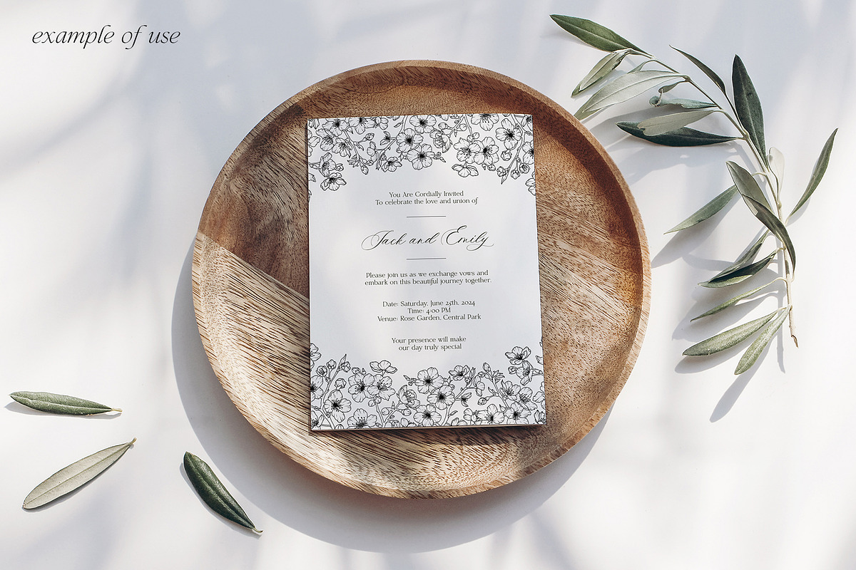 SAKURA - CHERRY blossom line art set, a Decorative Illustration by Madiwaso (Photo 5 of 8)