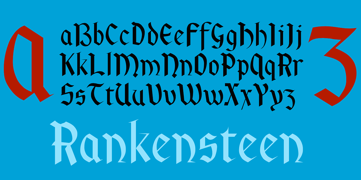 Rankensteen, a Blackletter Font by Ingrimayne Type (Photo 4 of 6)
