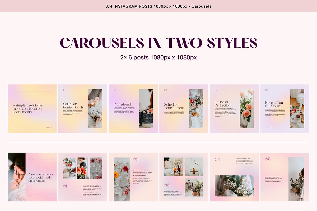 Pink Pastel Gradient Instagram CANVA, a Social Media Template by Alice Store (Photo 5 of 8)