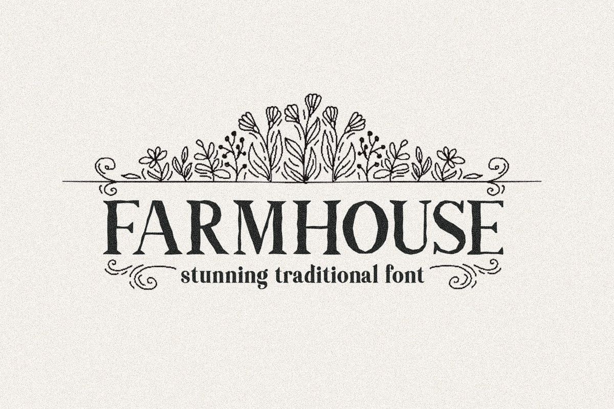 Farmhouse - Traditional Font, a Serif Font by BarcelonaShop (Photo 1 of 12)